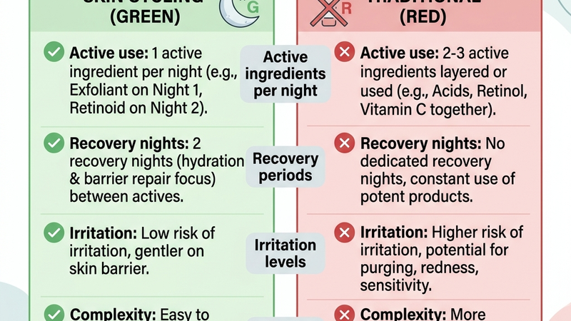 So sánh skin cycling vs skincare truyền thống