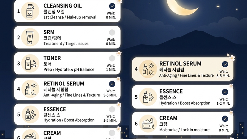 Thứ tự skincare buổi tối 7 bước
