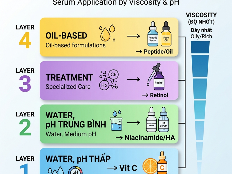 Thứ tự dùng nhiều serum