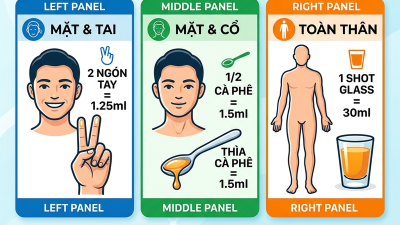 Liều lượng kem chống nắng đúng
