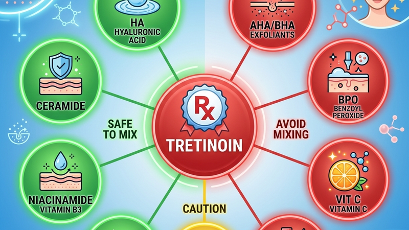 Tretinoin kết hợp với thành phần nào