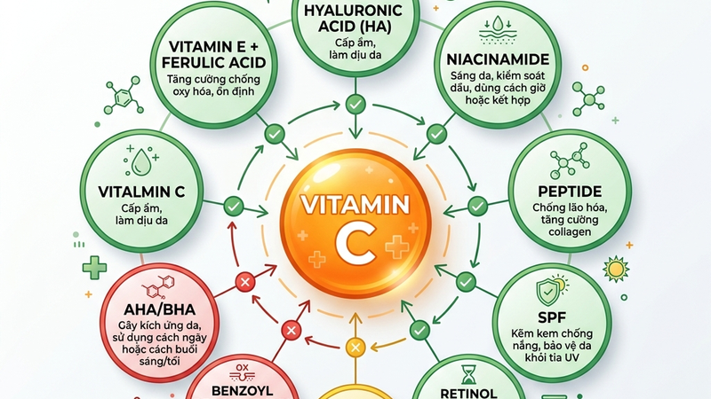 Vit C kết hợp với thành phần nào