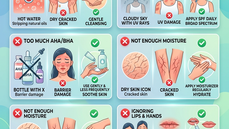 5 sai lầm skincare mùa đông