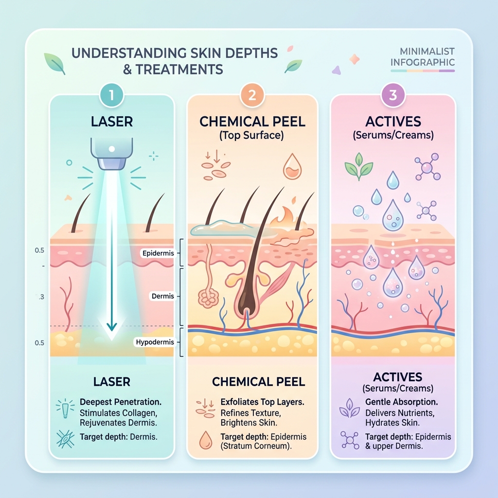 Mức độ xâm lấn cùa 3 phương pháp Laser, Peel và Actives bôi