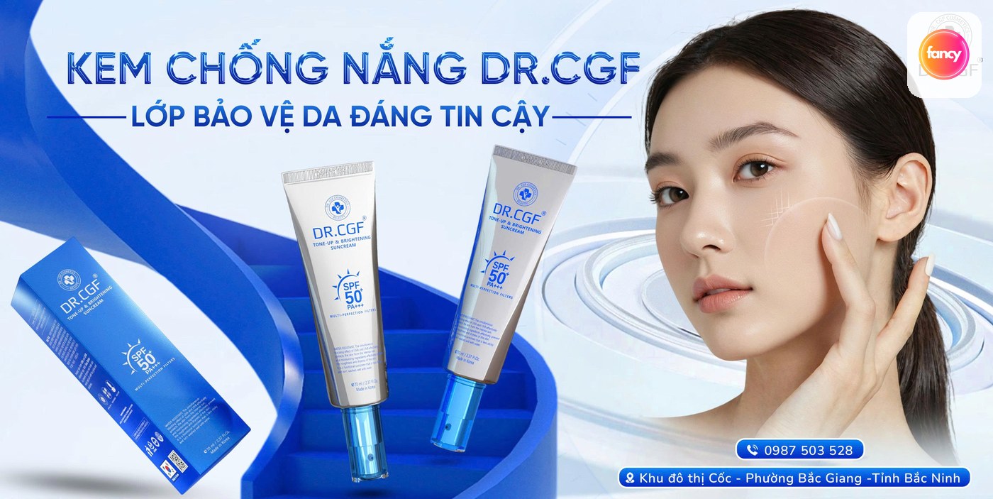 Kem Chống Nắng DR.CGF Tone-Up & Brightening Sun Cream, Hỗ Trợ Bảo Vệ Da, Nâng Tone Sáng Da SPF50+ PA++++ 70ML - hình minh họa Fancyderma 1
