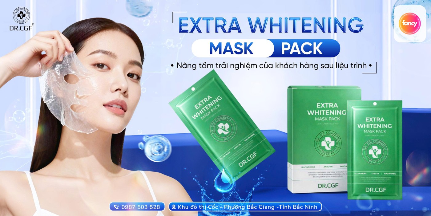 Mặt Nạ DR.CGF Extra Whitening Mask Pack, Hỗ Trợ Cấp Ẩm, Làm Dịu Và Dưỡng Sáng Da 25ML x 10 Miếng - hình minh họa Fancyderma 1