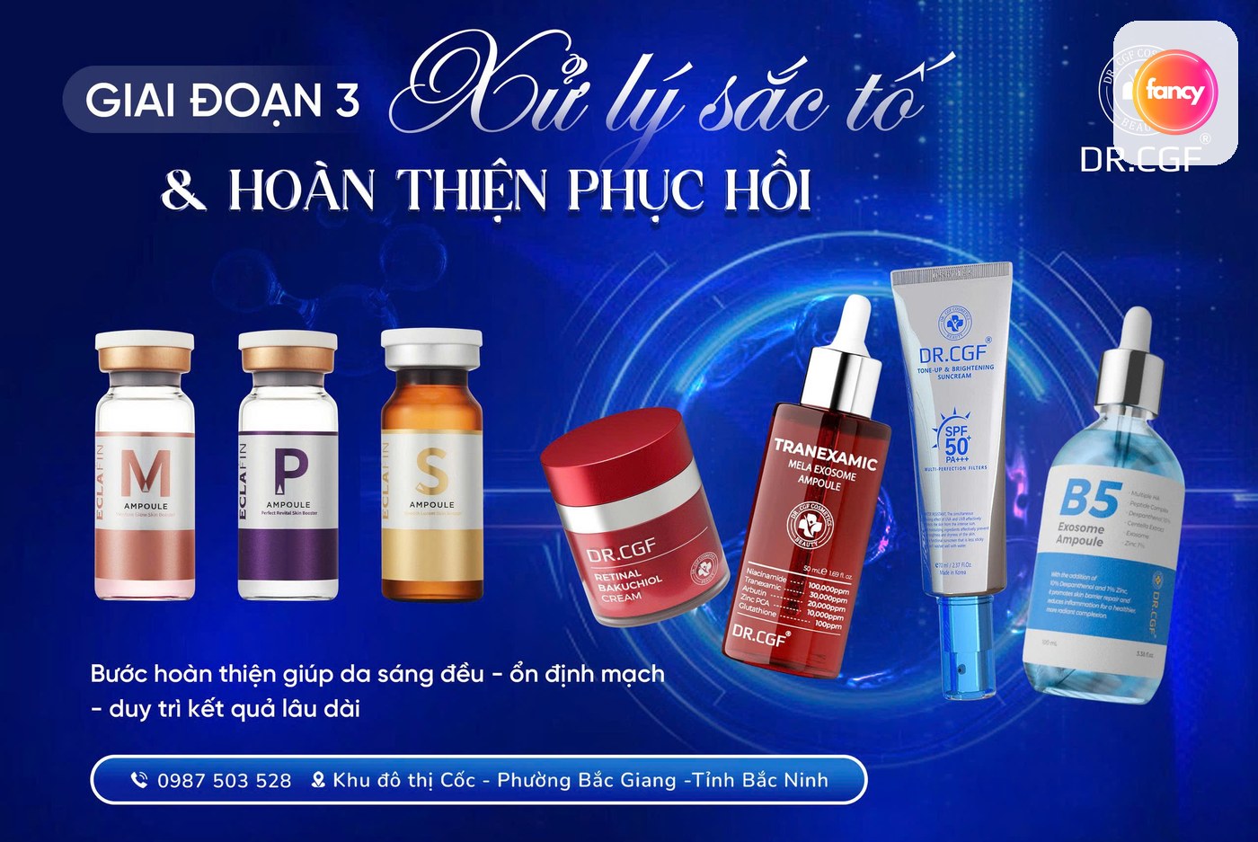 Bộ Sản Phẩm DR.CGF Eclafin SPM, Hỗ Trợ Chăm Sóc Da Chuyên Sâu Theo Routine S/PM - hình minh họa Fancyderma 1