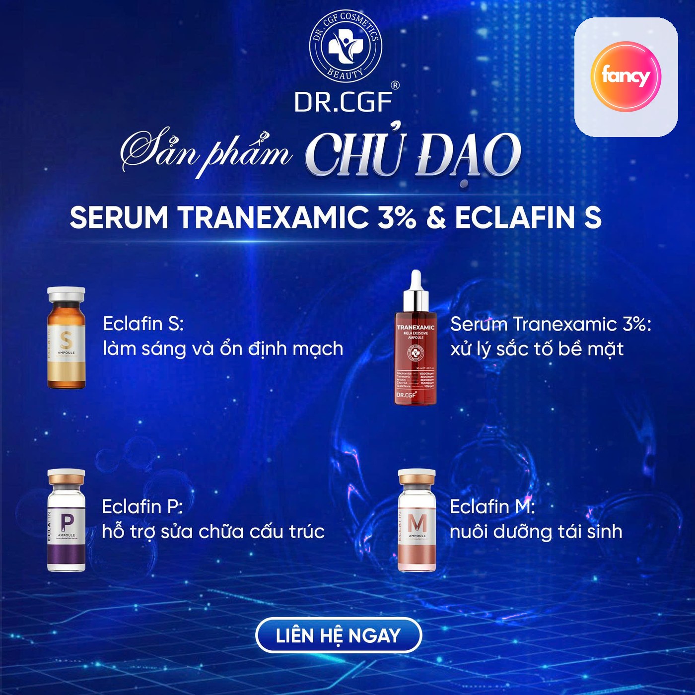 Bộ Sản Phẩm DR.CGF Eclafin SPM, Hỗ Trợ Chăm Sóc Da Chuyên Sâu Theo Routine S/PM - hình minh họa Fancyderma 2
