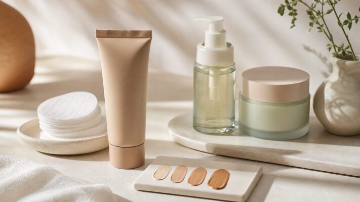Kem chống nắng nâng tone và bảng màu beige cho da treatment