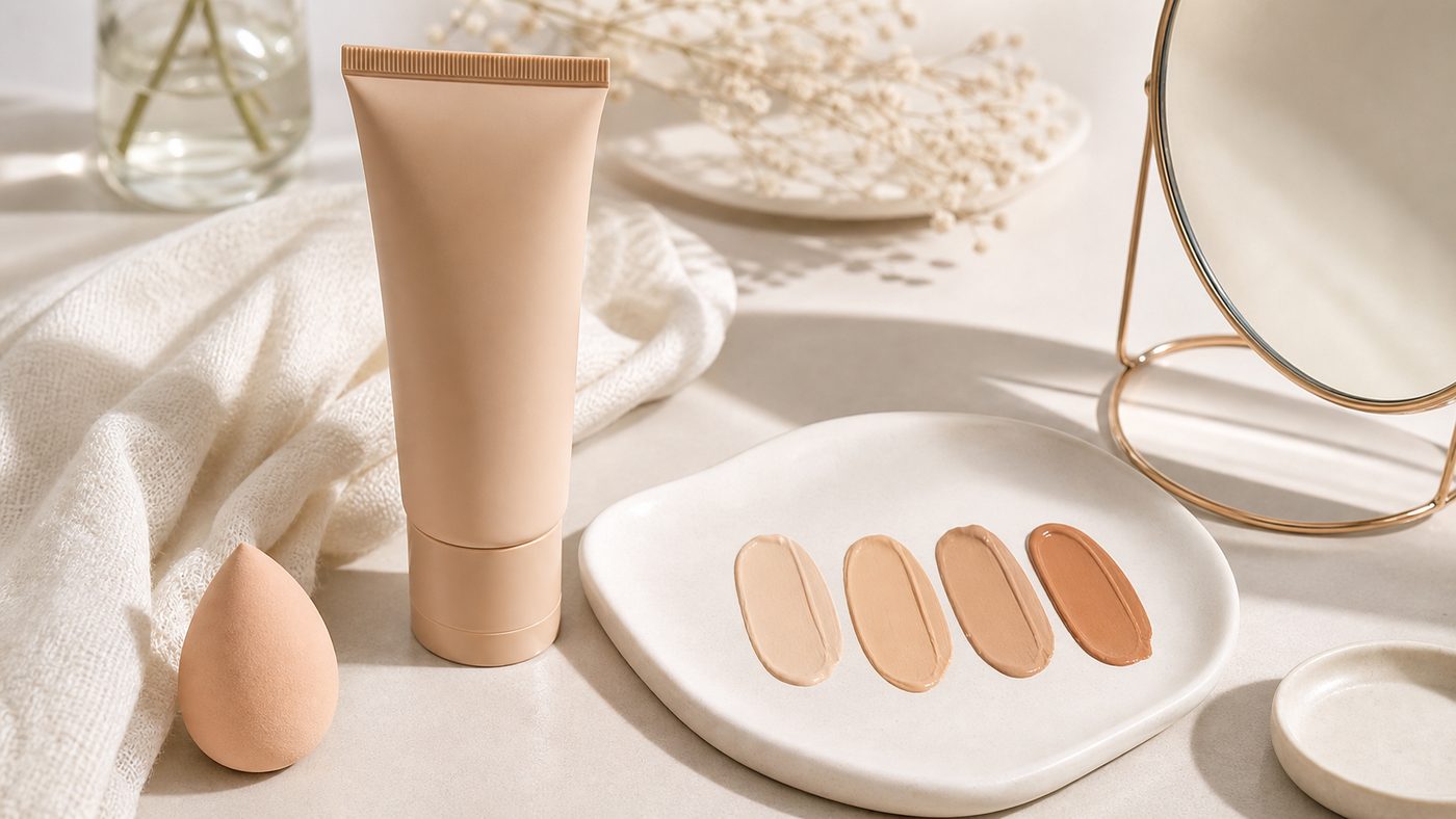 Các swatch màu của kem chống nắng nâng tone