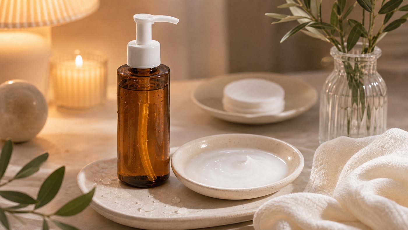 Cleansing oil nhũ hóa với nước trong bước tẩy trang