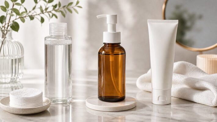 Micellar water cleansing oil và cleanser trong routine làm sạch
