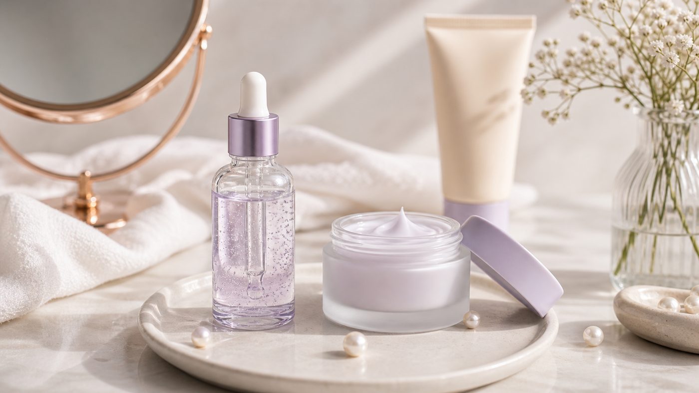 Peptide serum trong routine chăm sóc da dịu