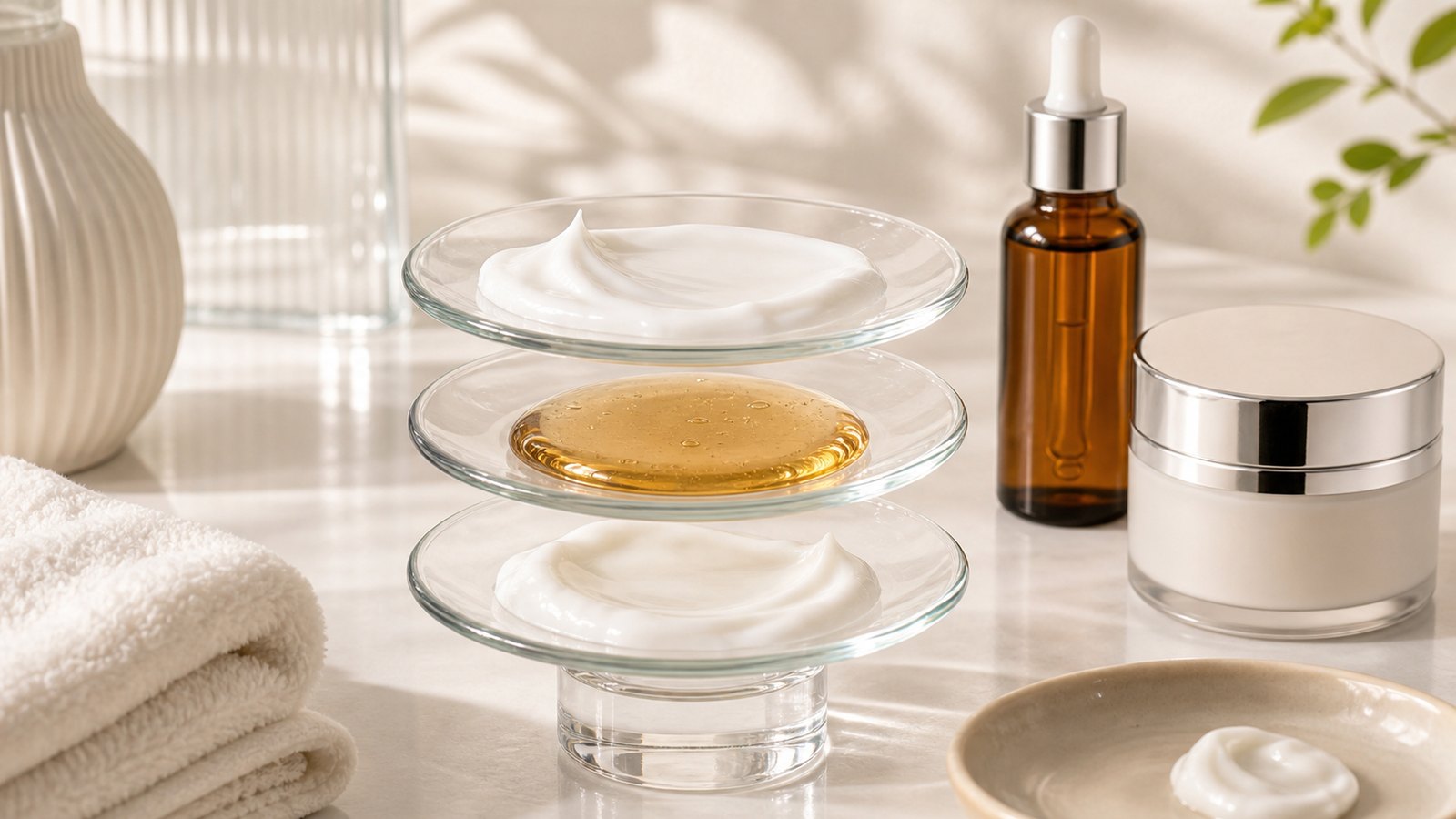Minh họa phương pháp đệm kem dưỡng khi dùng retinoid