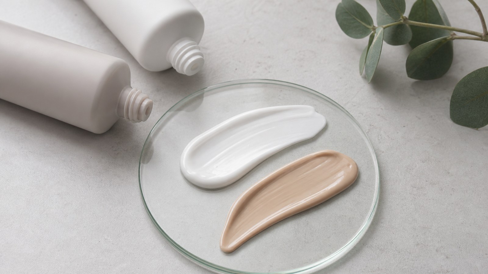 Texture chống nắng khoáng màu trắng và có màu trên bề mặt kính