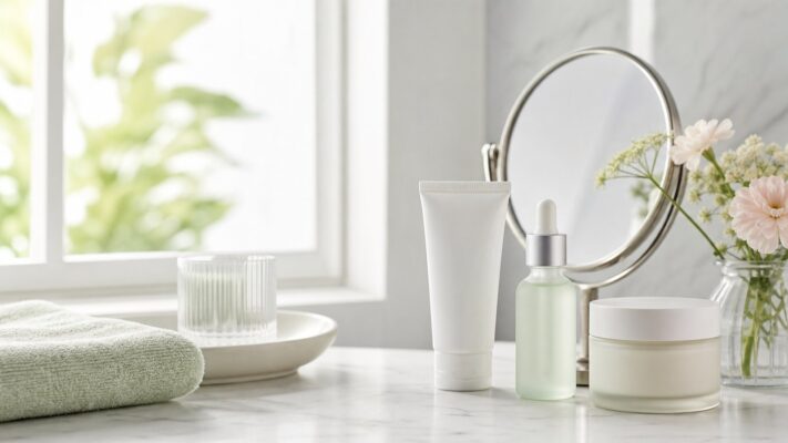 Routine chống lão hóa dịu nhẹ cho da nhạy cảm với chống nắng và dưỡng ẩm