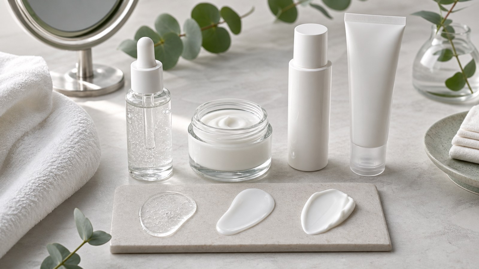 Bộ sản phẩm B5 kem dưỡng lotion và chống nắng không nhãn cho quyết định routine da khô